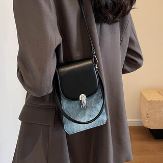 Yu shang zhenpin 2025 spring mobile phone bag women's crossbody mini small bag mobile phone bag women's new lightweight mobile phone small shoulder bag black and blue mobile phone bag