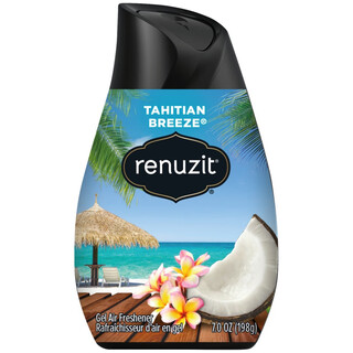 Renuzit usa renuzit 98% natural solid air freshener deodorizes, deodorizes and removes formaldehyde benzene aroma long-lasting tahiti 198g/bottle 1 bottle