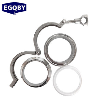 Egqby 316l stainless steel clamp set 304 clamp + 2 welded joints + 1 ptfe gasket 219*3 chuck 235 stainless steel