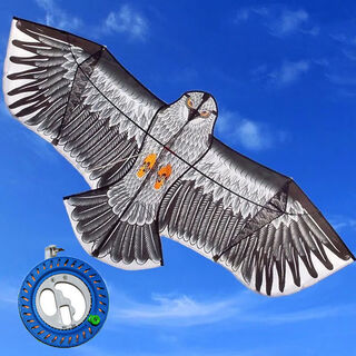 仰友老鹰风筝成人大型超大儿童易飞线轮带线轮盘仙女巨型易飞玩具 1.6米老鹰带200米转珠轮