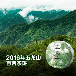 Little senior sister reviews tea 2016 wulongshan bailiang tea cake 130g anhua dark tea standard