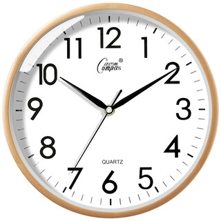 Compas wall clock living room 12-inch simple silent living room quartz clock wall clock c2866 gold 30.5cm