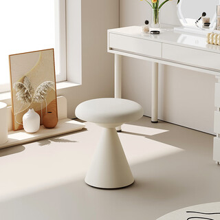 Yete cream style dressing stool bedroom home dressing stool women's simple modern small household space-free makeup chair cream white