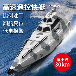 Tyxin high-speed speedboat vortex jet remote control boat model children's large anti-capsize boat high-horsepower electric boat boy toy 41cm thunder (camouflage) dual electric