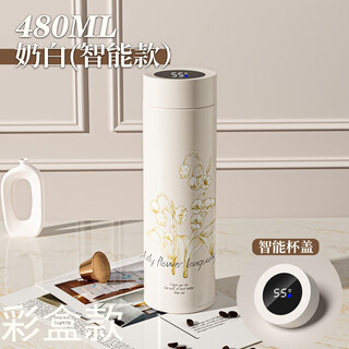 Winterpalace thermos cup water cup tea water separation student male and female custom commemorative custom birthday gift companion gift graduation gift-white 480ml