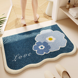 Miaopule imitation cashmere carpet cream style imitation cashmere bathroom floor mat entry mat bathroom shower home toilet non-slip cuncao chunhui-single side special shape quickly absorbs water 30*50cm (trial mini size)