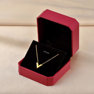 Fir crown 18k gold necklace cho l bang chain v letter for women 2024 new style light luxury pendant color gold clavicle 18k starry sky 18k gold v necklace with + certificate