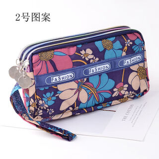 Queen trip small floral grocery coin purse large capacity cloth bag printed wrist bag lightweight small cloth bag clutch bag no. 2 pattern