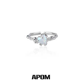 Caizhi angel/niche design sterling silver love opal ring open texture index finger ring bestie ring a. single layer full body 925 silver adjustable range hong kong code