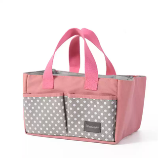 Unbranded baby stroller bag multifunctional mommy bag baby bottle diaper hum storage bag mommy handbag storage bag pink gray dot pink gray dot