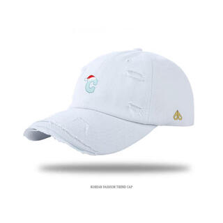 Scissors four seasons moose casual light luxury baseball cap versatile men's and women's same style korean style trendy soft top breathable simple windproof white