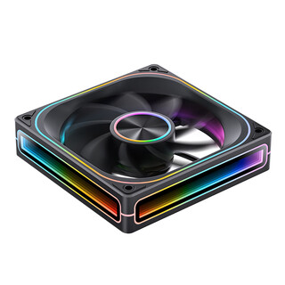 Jonsbo za-120br argb version black reverse blade 12cm chassis fan (four-sided thousand-layer mirror light effect/motherboard synchronized light effect/aluminum nameplate/pwm male and female head)