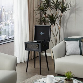 Arkrocket discovery series american retro bluetooth floor-standing vinyl record player lp phonograph record player audio professional audio birthday gift black