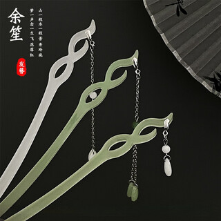 Penning ancient style hairpin, high-end tassel hairpin, new chinese style hairpin, imitation white jade hairpin, step-shaking hanfu hairpin accessories, 5 imitation white jade 3 pieces