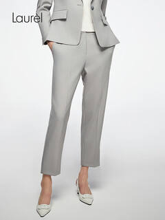 Laur l temperature-controlled mercerized wool material 25 new autumn nine-point trousers lwl363k04100 light gray xs