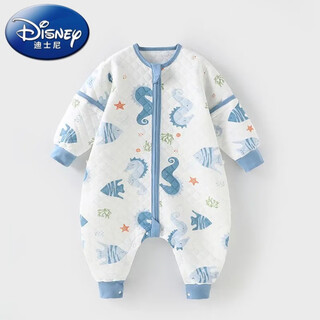 Disney treading monkey baby sleeping bag spring and autumn warm baby air cotton autumn and winter heated room children's three-layer anti-kicking quilt sleeping bag sea world 80 yards (reference height 60-85