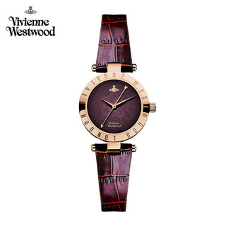 Vivienne westwood queen mother watch women's genuine leather girl birthday gift gift girlfriend christmas gift new year's eve v092brbr