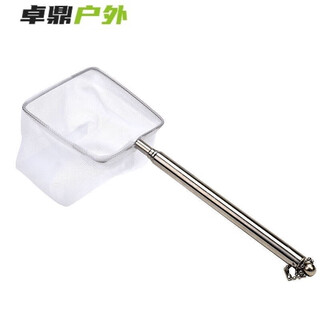 Stainless steel retractable fishing net fish tank fishing small 3d fishing net pocket dense net tropical ornamental fish small square retractable stainless steel