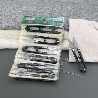 Kitchen knife king small thread scissors small thread scissors clothing store u-shaped stainless steel yarn scissors kitchen knife king yarn kitchen knife king yarn scissors 1 row/12 pieces
