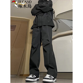 Woodpecker three-proof assault pants men's autumn and winter new outdoor windproof and waterproof mountaineering straight pants american functional overalls a980 black l recommended 120-135jin jin equals 0.5 kg