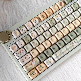 汇瀚轻松青松小狗键帽爱无虚妄设计类SOA小翘SA客制化热升华键帽 加厚款cherry小全套（袋装）