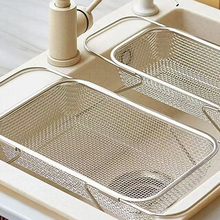 Chunian retractable 304 stainless steel sink drain basket sink vegetable basin kitchen household filter rack grade drain + multi-purpose extra large 29*21/expand 43cm