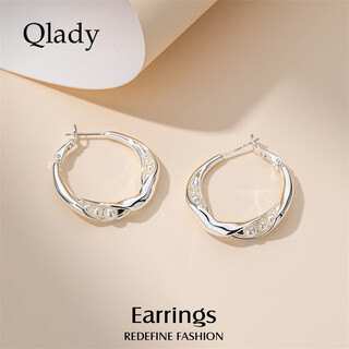 Qlady high-end light luxury earrings for women 2025 new silver needle earrings temperament niche earrings and earrings female birthday gifts