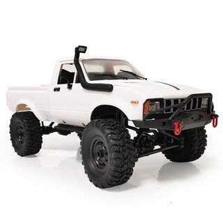 Zhouke full scale rc off-road vehicle c24 climbing car professional remote control pickup truck four-wheel drive model truck children's electric vehicle pickup truck/full scale (white) comes with rear bucket metal anti-static standard