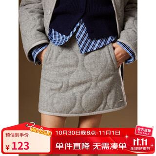 Elle kids autumn and winter new skirt girls thick short skirt tweed quilted cotton simple versatile a-line skirt