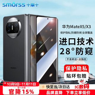 Smorss is suitable for huawei matex5/x3 privacy tempered film huawei matex5 collector's edition mobile phone film folding screen external screen protective film full coverage anti-scratch high-definition anti-fingerprint