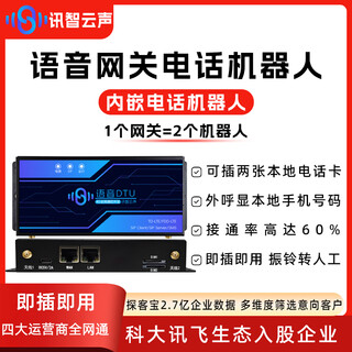 讯智云声4g全网通交换机无线语音网关ai语音机器人客服外呼中心平台crm管理中心 机器人外呼营销获客系统 2*1语音网关（赠送一个机器人一个月）