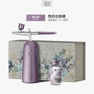 Gx diffuser oxygen injection instrument home portable beauty instrument high pressure nano spray facial water light essence introduction instrument elegant gray purple + 30ml hydrosol