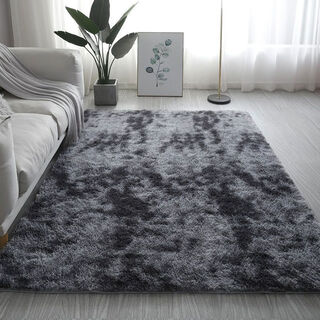 Beiyan carpet bedroom ins family bedside blanket living room rainbow floor mat dota carpet lazy sofa cheap student gradient dark gray 200*300 cm