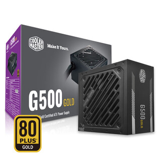 Coolermaster g500 gold medal power supply rated 500w gold medal/single 12v/40 lossless output/noise reduction fan/computer components g500 gold medal direct output