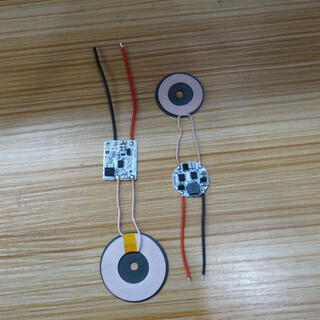 Ouhuayuan wireless charging/power supply module outputs 12.6v/8.4v/5v rechargeable battery connected to load with indicator light anti-metal emission 12v + receiving 5v