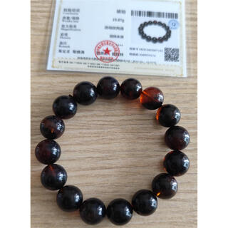 Shanguan natural amber beeswax burmese black medicine perlin grass amber bracelet 131415mm bracelet violet color-changing seaweed amber 13mm pull 0g