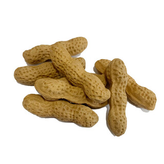 Purple sand peanut tea pet simulated melon seeds, red dates, lotus seeds and longan ornaments, nuts, creative mini boutique fun tea toys, 2 yellow peanuts with three sections