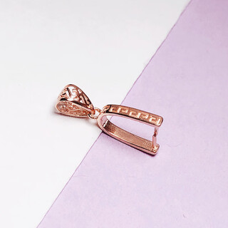 Fat donglai same style 18k gold universal buckle pendant silver safety buckle clip buckle jade pendant amber buckle diy necklace rose gold