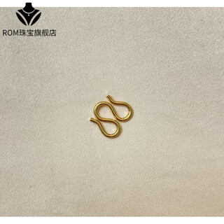 Fat donglai's same style 18k gold necklace buckle m buckle 18k gold buckle s buckle gold-covered connecting buckle bracelet buckle head button connector m buckle small size (9*10mm)