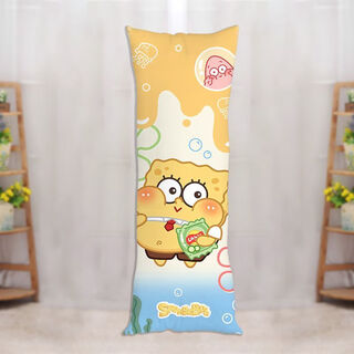 Spongebob squarepants life-size pillow pieda star long pillow cute cartoon plush doll sleeping leg doll spongebob squarepants-2 40x60 cm (half body) baby plush