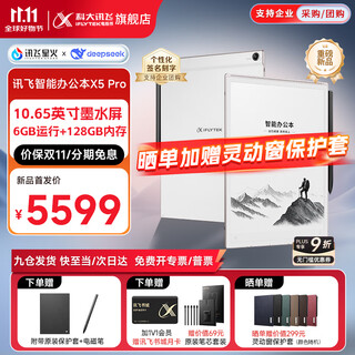 Iflytek smart office laptop x5/x5pro flagship new product 10.65-inch ink screen electronic paper book reader handwriting notebook tablet voice to text meeting record flagship new product iflytek smart office laptop x5 pro starlight gold iflytek local ai large model*deepseek dual engine