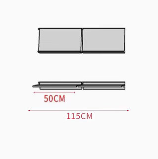 Yusenyi stainless steel wall bookshelf wall cafe decoration dual-purpose one-word partition magazine rack wall hanging suspended two columns and two layers