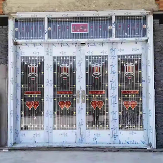 JRB家瑞堡不锈钢大门农村自建房四开子母四扇入户进户别墅客厅304防盗大门 四开大门款式12