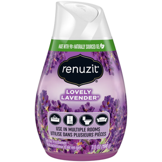 Renuzit american renuzit 98% natural solid air freshener deodorizing and deodorizing formaldehyde benzene aroma long-lasting lavender fragrance 198g/bottle 1 bottle