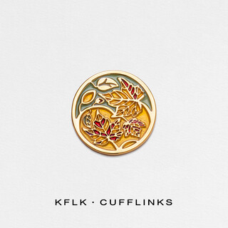 Kaflink new men's suit suit metal badge lucky leaf pin men's suit decoration gift k124 gold brooch-lucky leaf