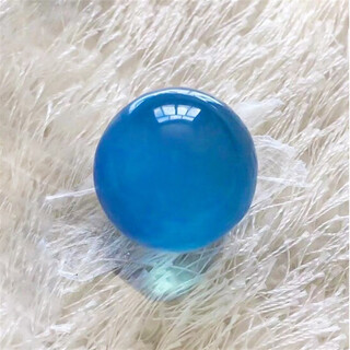 Core fragrance natural ice species aquamarine single bead blue gemstone bracelet loose bead blue bracelet for women multi-treasure round bead accessories pendant for men collection grade 13mm with holes