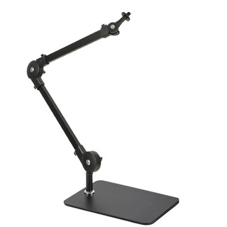 Budi desktop microphone stand with mobile phone clip condenser microphone cantilever placement rack u87/103 microphone live broadcast stand desktop cantilever stand (3/8 interface)