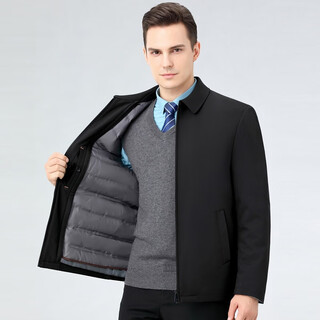 Ceo youngor 2025 men's clothing winter new white goose velvet executive business cold-proof clothing warm liner jacket f08 lapel black youngor 5xl 200