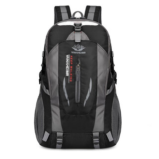 Zkhe outdoor mountaineering bag for men and women lightweight large capacity travel training fitness bag anti-spill hiking multi-functional sports bag outdoor mountaineering bag classic black