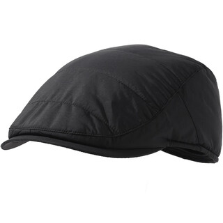 Kenmont men's large head circumference, water repellent and easy to care for, retro progressive hat color ear protection soft top duck beret, black m xl (61c) (adjustable)